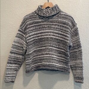 Sundance Magazine Vintage Small Marled, Striped Turtleneck Sweater